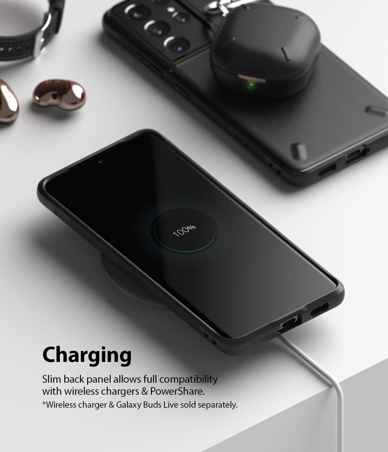 Ringke Onyx Galaxy S21 Ultra Cover Nera Black TPU