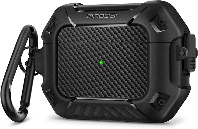 Redpepper Airpods Cases AirPods Pro custodia nera antishock moschettone