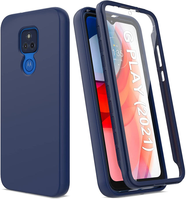 Redpepper Moto G Play 2021 Cover Vetro Integrato Antishock Nera