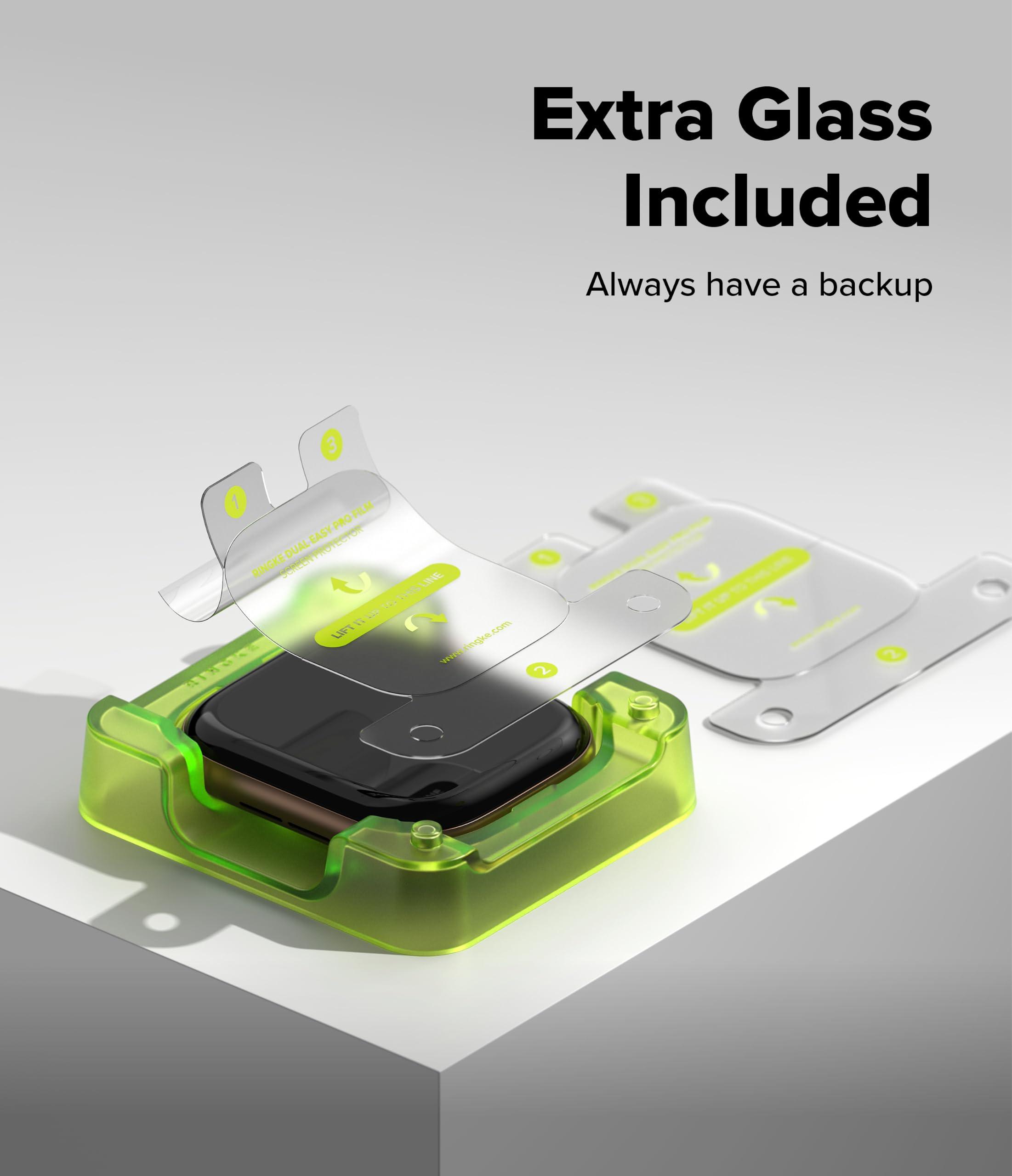 Ringke Dual Easy Pro Pellicola Apple Watch 12 42mm Trasparente