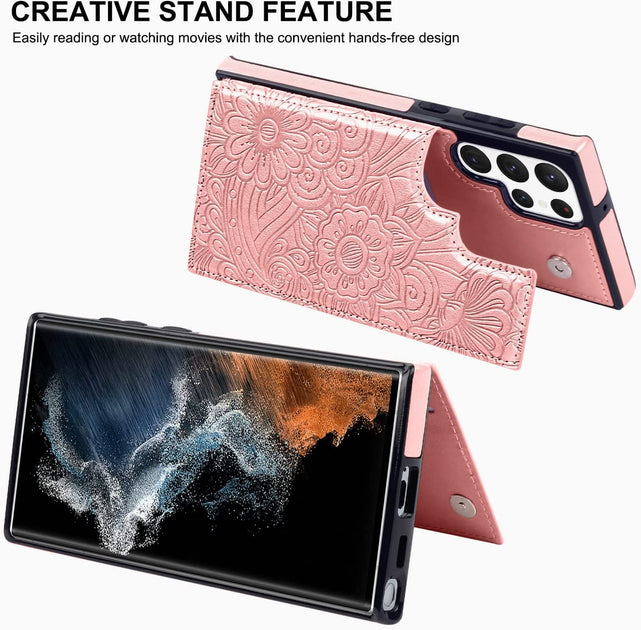 Redpepper Galaxy S22 Ultra cover wallet floreale ragazze