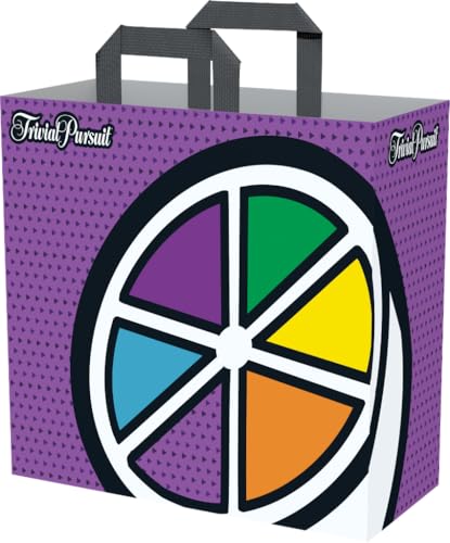 Konix Trivial Pursuit borsa spesa viola 40x45x20 cm riciclata