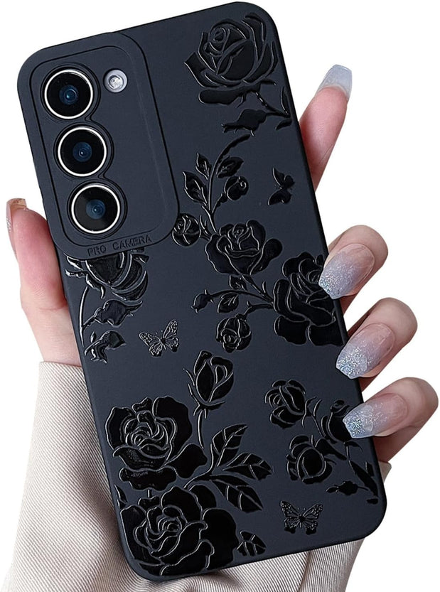 Redpepper Galaxy Cases cover Galaxy S25 Plus nera fiori farfalla silicone