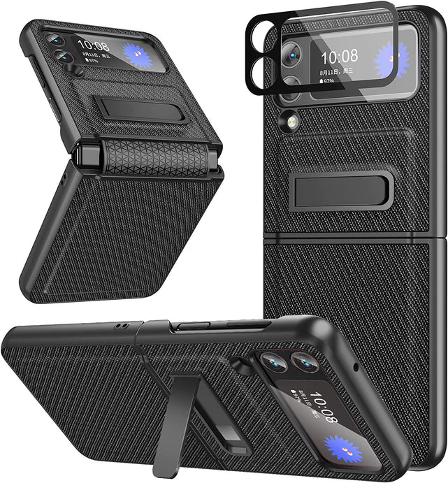 Redpepper Galaxy Z Flip 4 cover pelle rossa con stand
