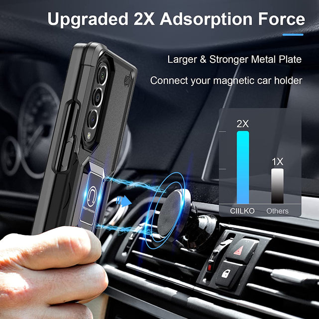 Redpepper Galaxy Z Fold 4 cover nera con stand antiurto