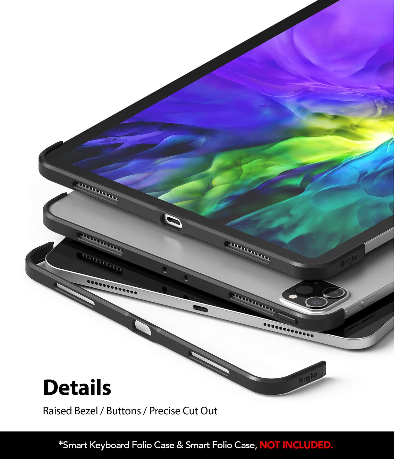 Ringke Full Frame Styling cornice iPad Pro 11 nero opaco