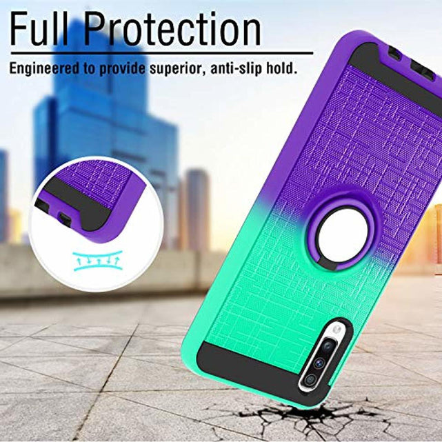 Redpepper Galaxy A70 Cover Anello Menta Viola con Pellicola