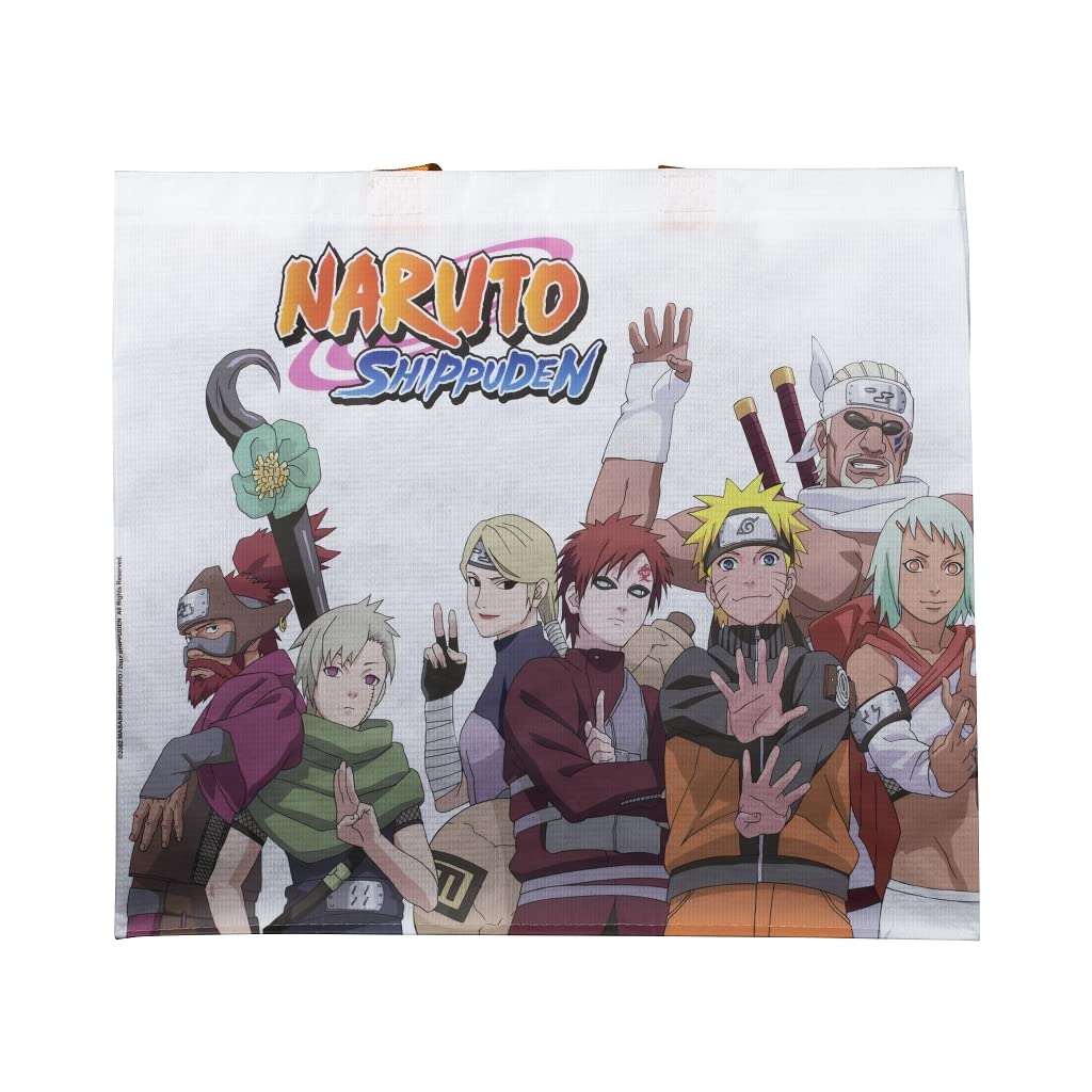 Konix Naruto Shippuden Borsa Spesa Tote 40x45 Bianco riciclato