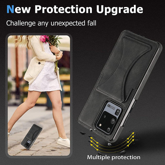 Redpepper Galaxy S20 Ultra cover anello stand portacarte nera