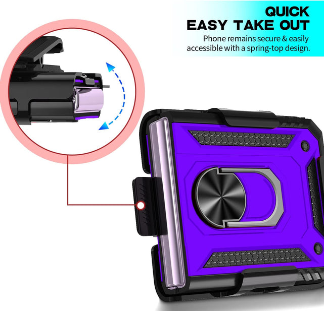 Redpepper Galaxy Z Flip 4 custodia kickstand viola antiurto