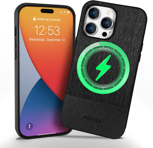 Redpepper iPhone 14 Custodia Magnetica Pelle Sottile Nera