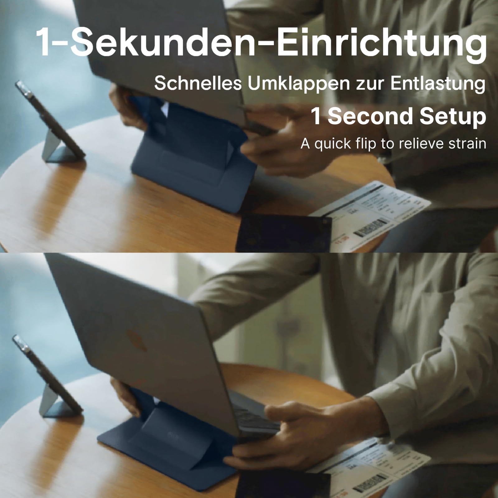 MOFT Invisible Series supporto MacBook 16" blu grafene