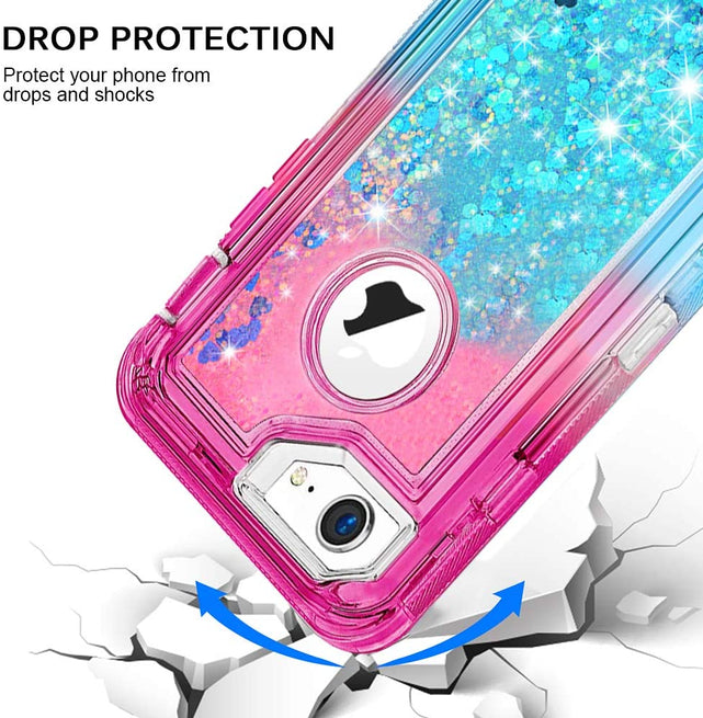 Redpepper iPhone 8/7/SE cover liquid glitter antishock 4.7"
