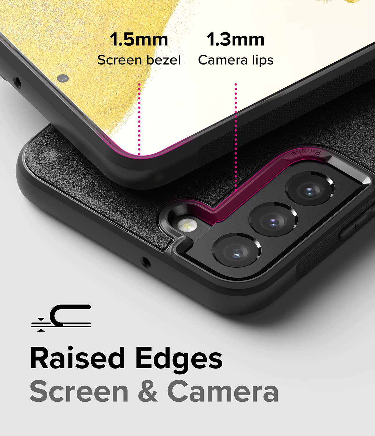 Ringke Onyx Cover Samsung Galaxy S22 5G Custodia Nera Antiurto