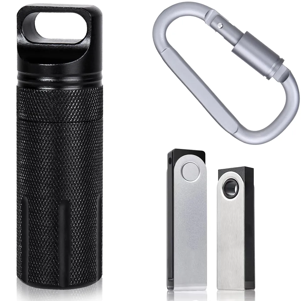 Aenllosi SSD Case custodia alluminio Ledger Nano S nero antiurto