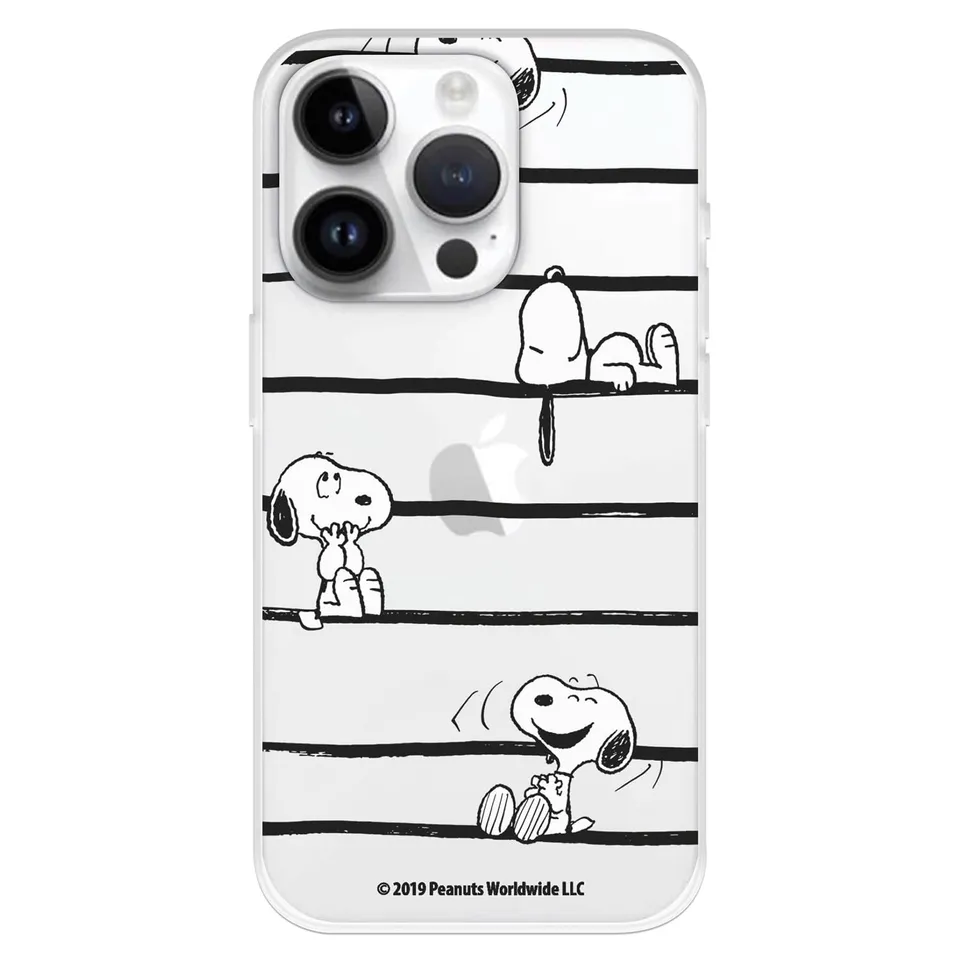 La Casa de las Carcasas cover iPhone 15 Pro Snoopy Stripes silicone