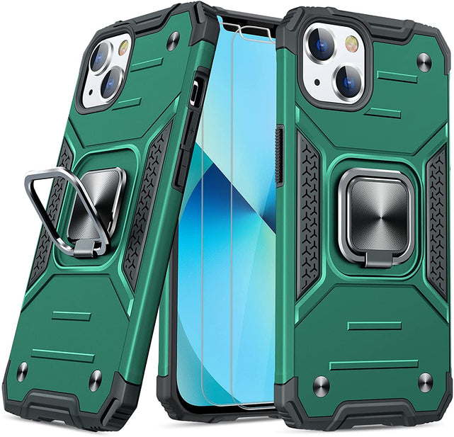 Redpepper iPhone 13 Cover Antiurto con Anello e Vetro