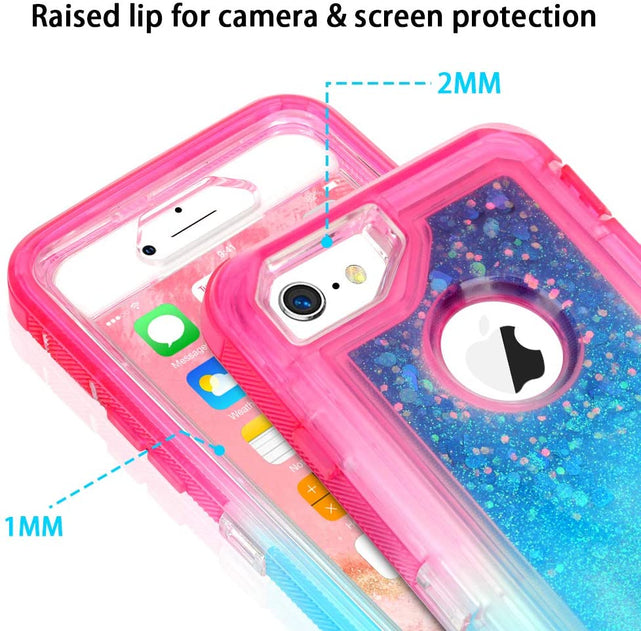 Redpepper iPhone 8/7/SE cover liquid glitter antishock 4.7"