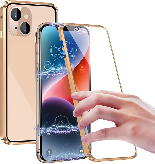 Redpepper Apple Cases cover vetro iPhone 14 trasparente magnetica