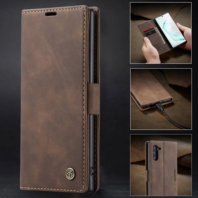 Redpepper Note 10 Plus Custodia Pelle Portafoglio Nero
