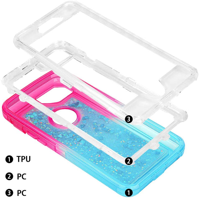 Redpepper iPhone 8/7/SE cover liquid glitter antishock 4.7"