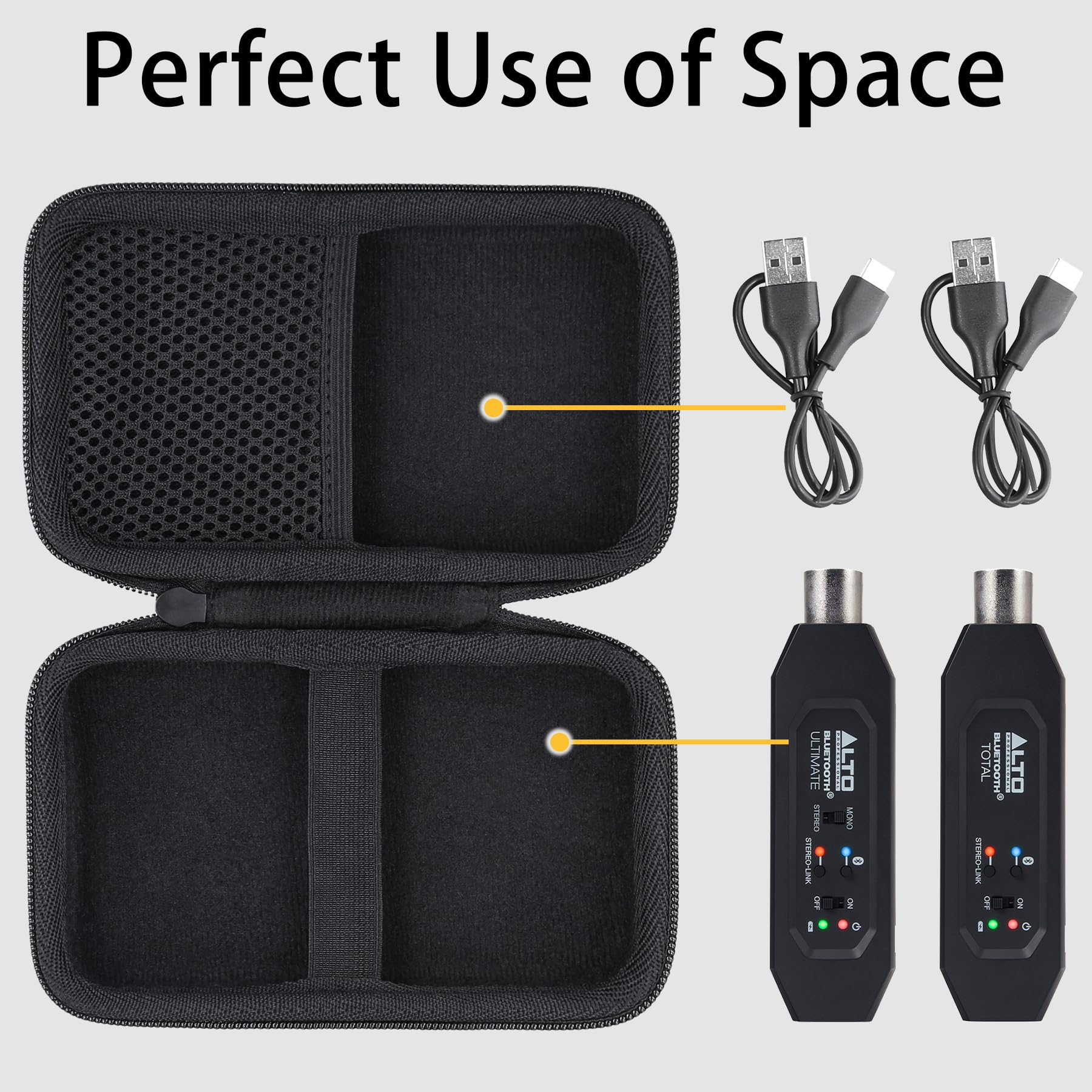Aenllosi Microphone Case Custodia Alto Total 2 EVA Nero