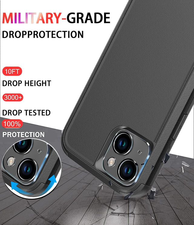 Redpepper iPhone 14 Custodia Corazzata Antiurto 6,1" con Vetro