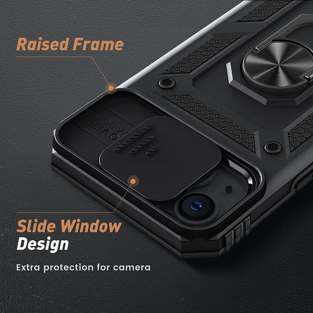 Redpepper iPhone 13 custodia blindata camera scorrevole con stand