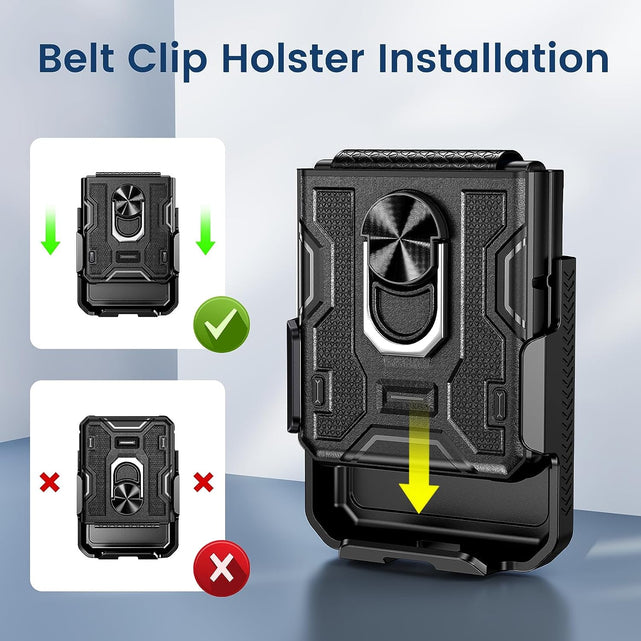 Redpepper Galaxy Z Flip 5 custodia corazzata nero con anello