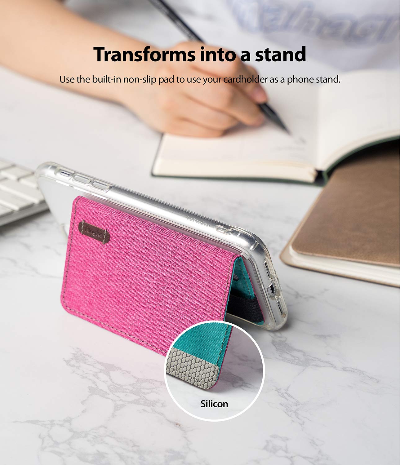 Ringke Card Holder porta carte adesivo per smartphone nero