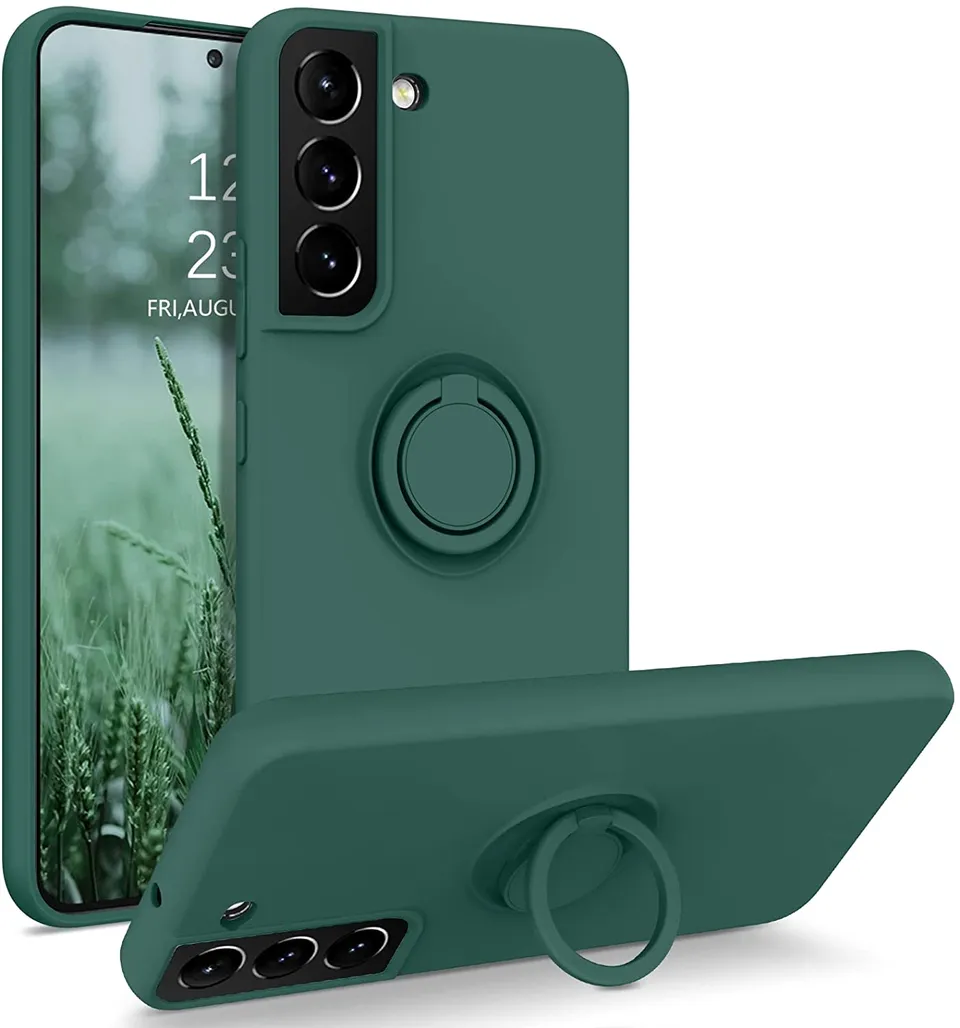 Redpepper Galaxy S22 Cover Anello Silicone Verde
