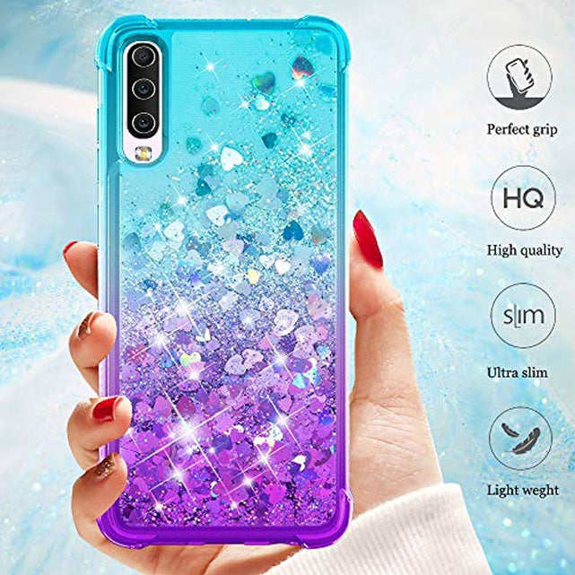 Redpepper Galaxy A70 cover glitter viola rosa TPU