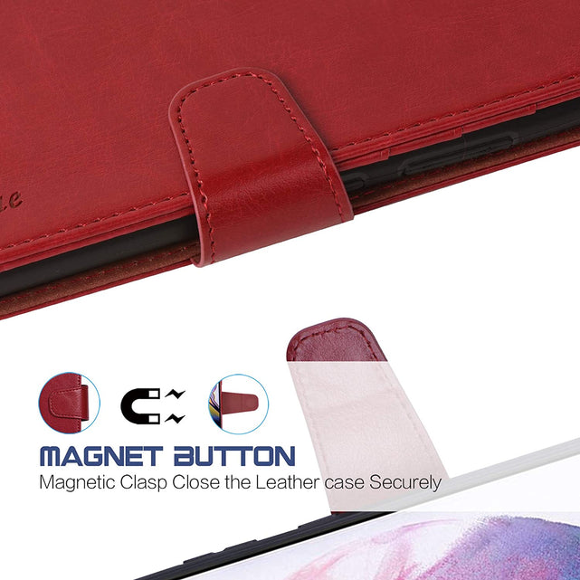 Redpepper Galaxy S21 Plus Custodia Portafoglio Pelle Stand