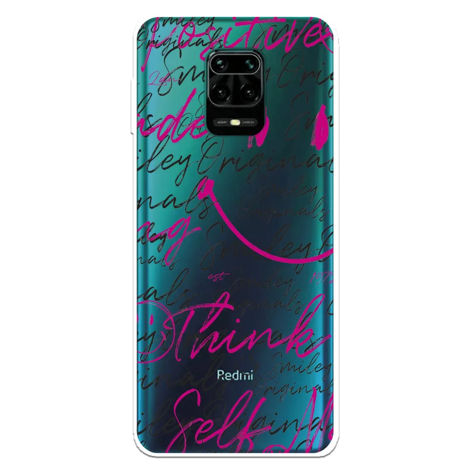 La Casa de las Carcasas Smiley Mano Alzata cover Note 9S trasparente