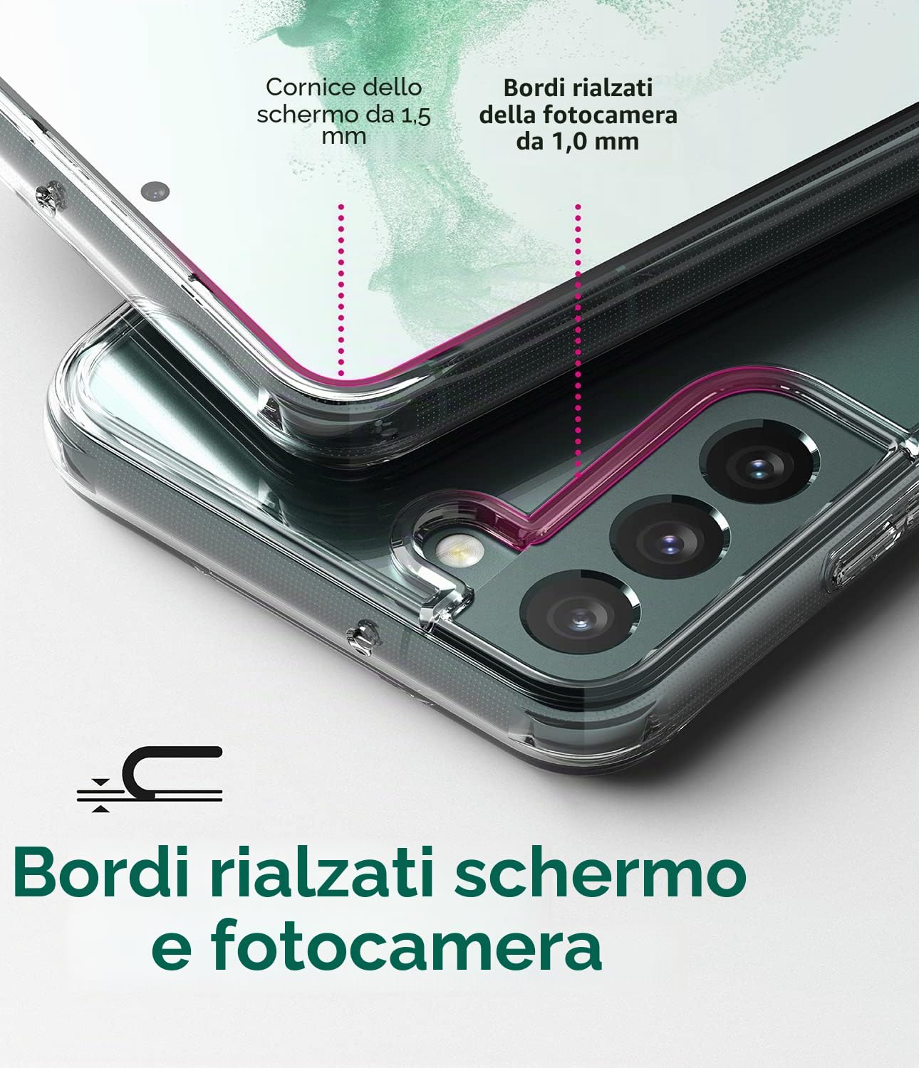 Ringke Fusion Galaxy S22 cover trasparente Clear TPU