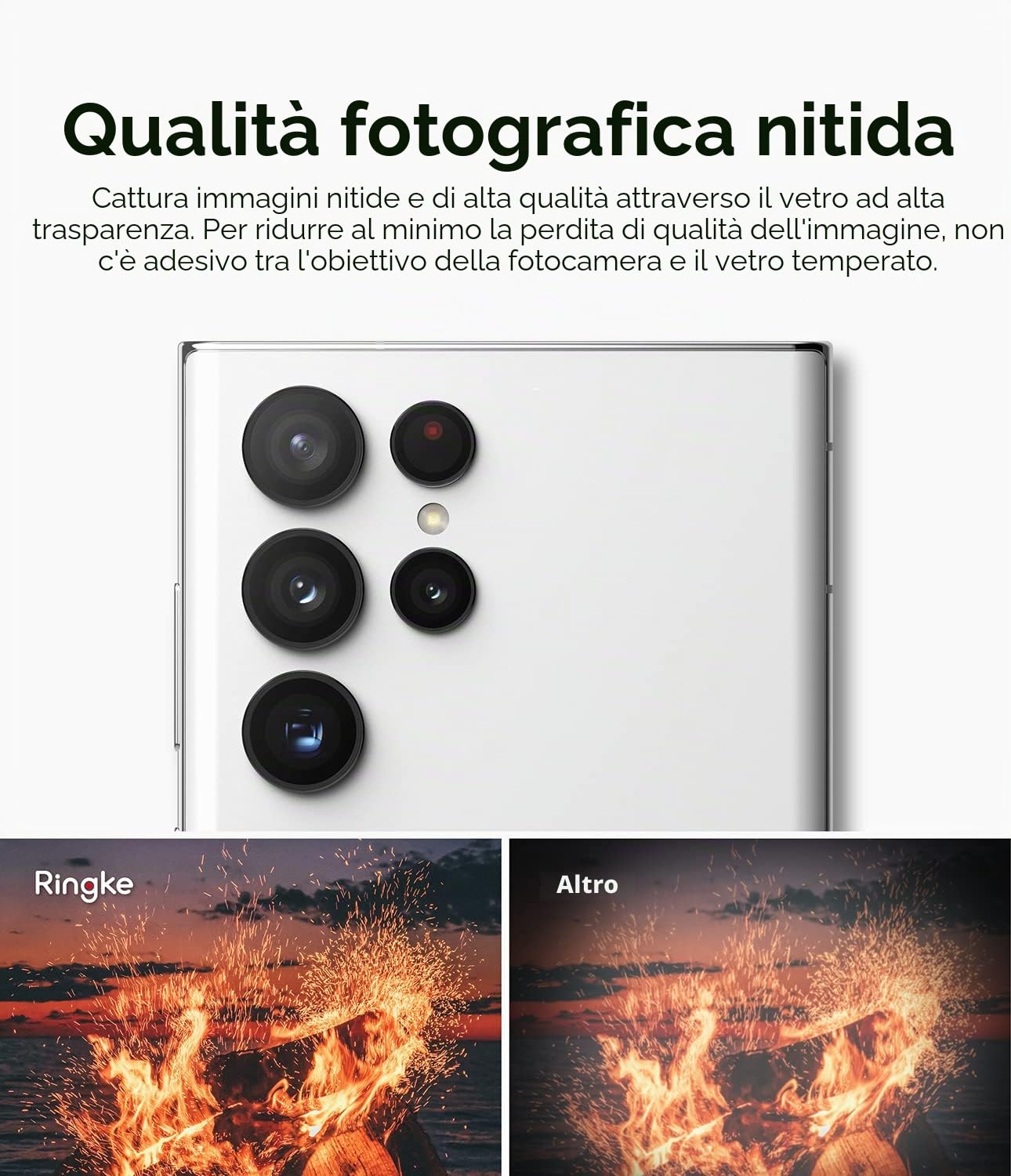 Ringke Camera Lens Frame Glass vetro Galaxy S22 Ultra 0,33 mm