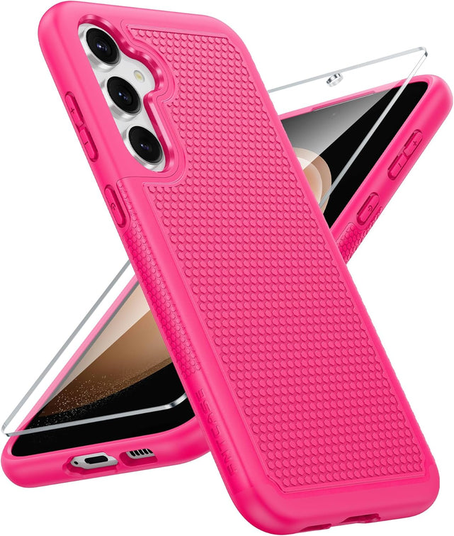 Redpepper Galaxy S25 Cover Corazzata Blu Navy Doppio Strato Vetro