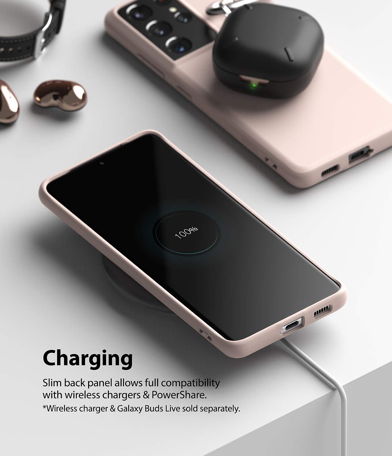 Ringke Air S Cover Rosa per Samsung Galaxy S21 Ultra