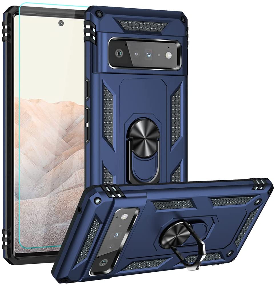 Redpepper Pixel 6 Pro Cover Anello Magnetica Nera Antiurto
