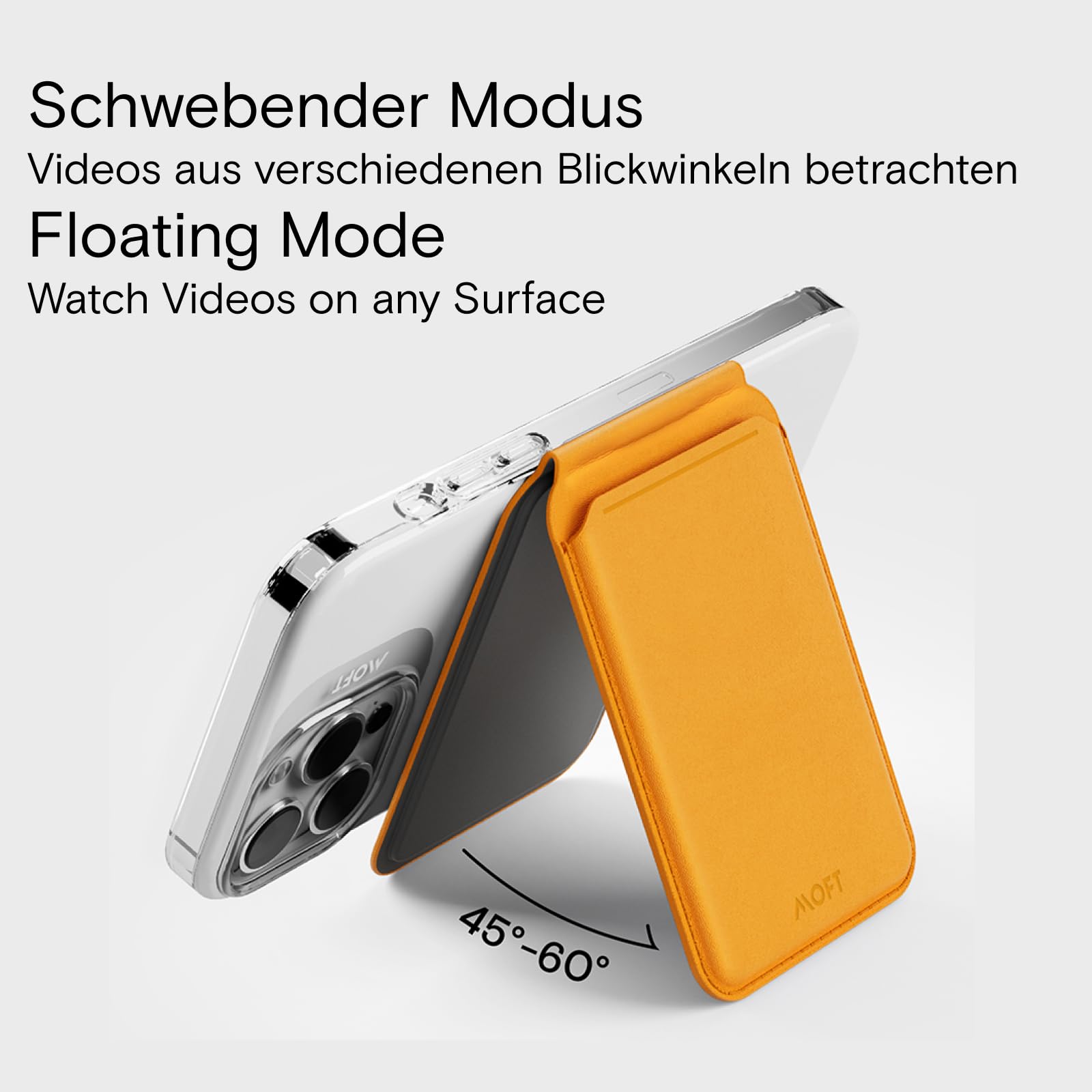 MOFT Snap portafoglio MagSafe giallo pelle vegana 2 carte