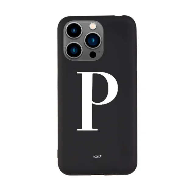 La Casa de las Carcasas Personalizzate iPhone 15 Pro custodia nero iniziale