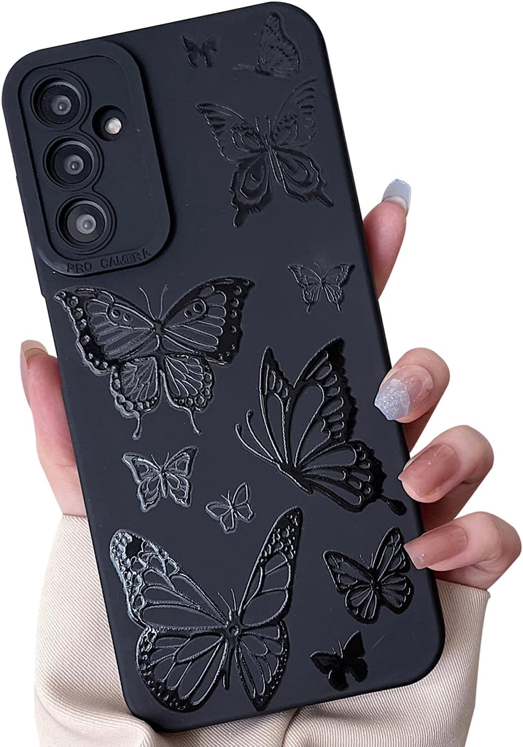 Redpepper Galaxy Cases cover Galaxy S25 Plus nera fiori farfalla silicone