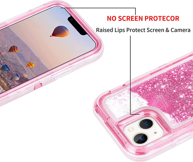 Redpepper iPhone 13 Cover Glitter Liquida 3D Brillantini