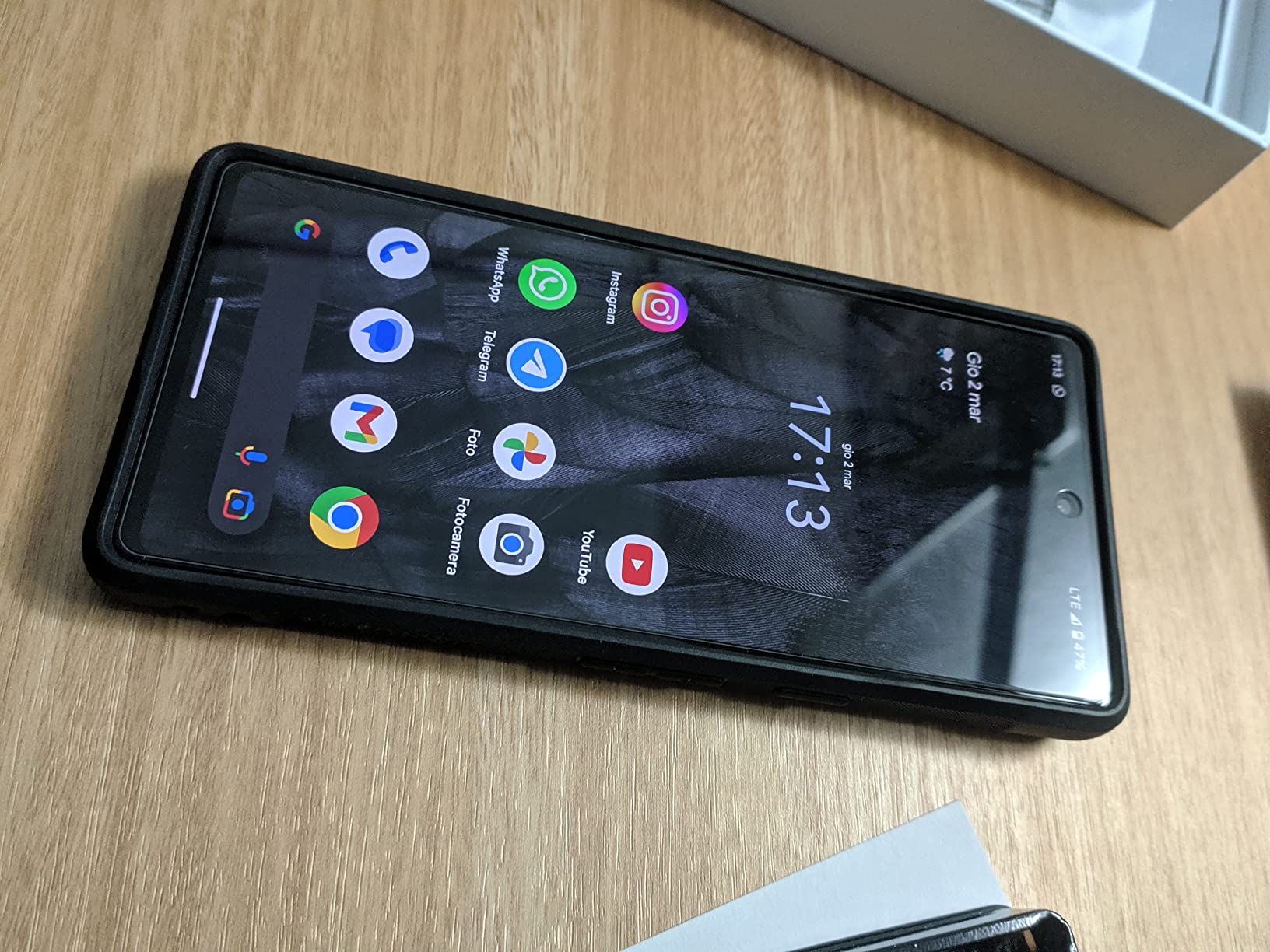 Ringke Onyx Pixel 7 cover nero TPU antiurto leggera