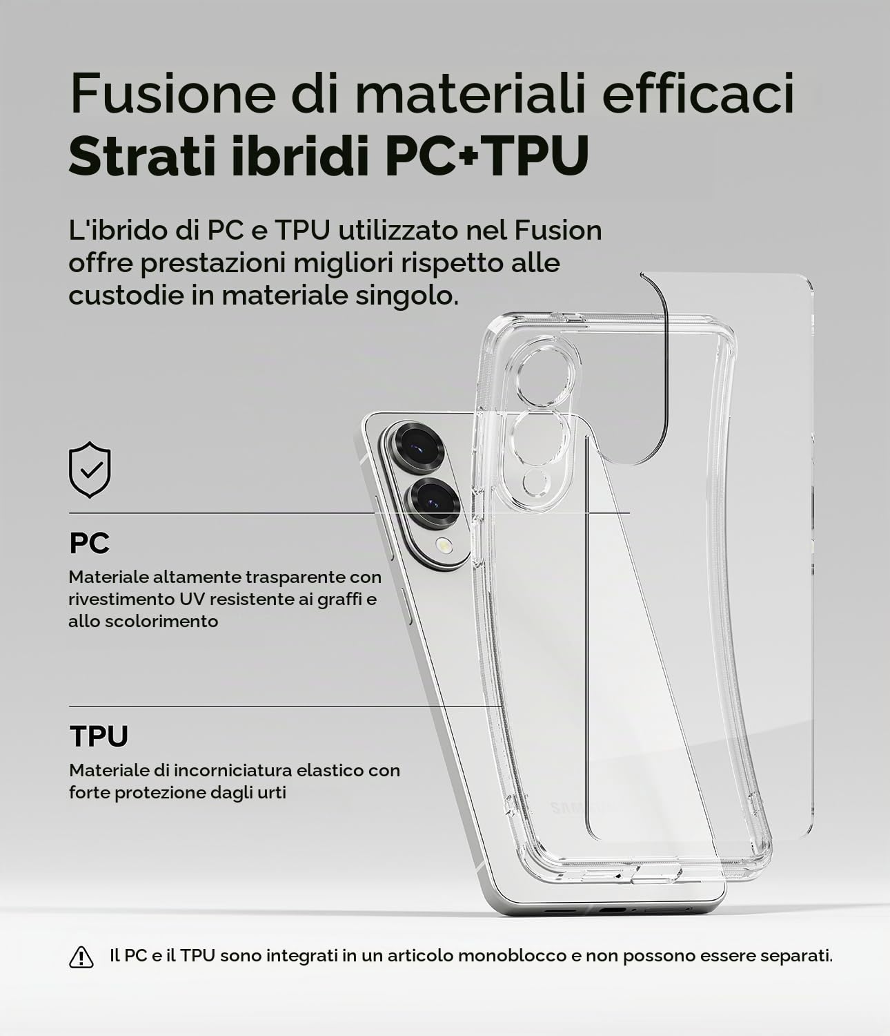 Ringke Fusion Cover Galaxy S25 Edge Trasparente Clear antiurto