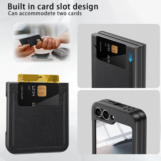 Redpepper Galaxy Cases custodia Z Flip 6 nero portacarte slim