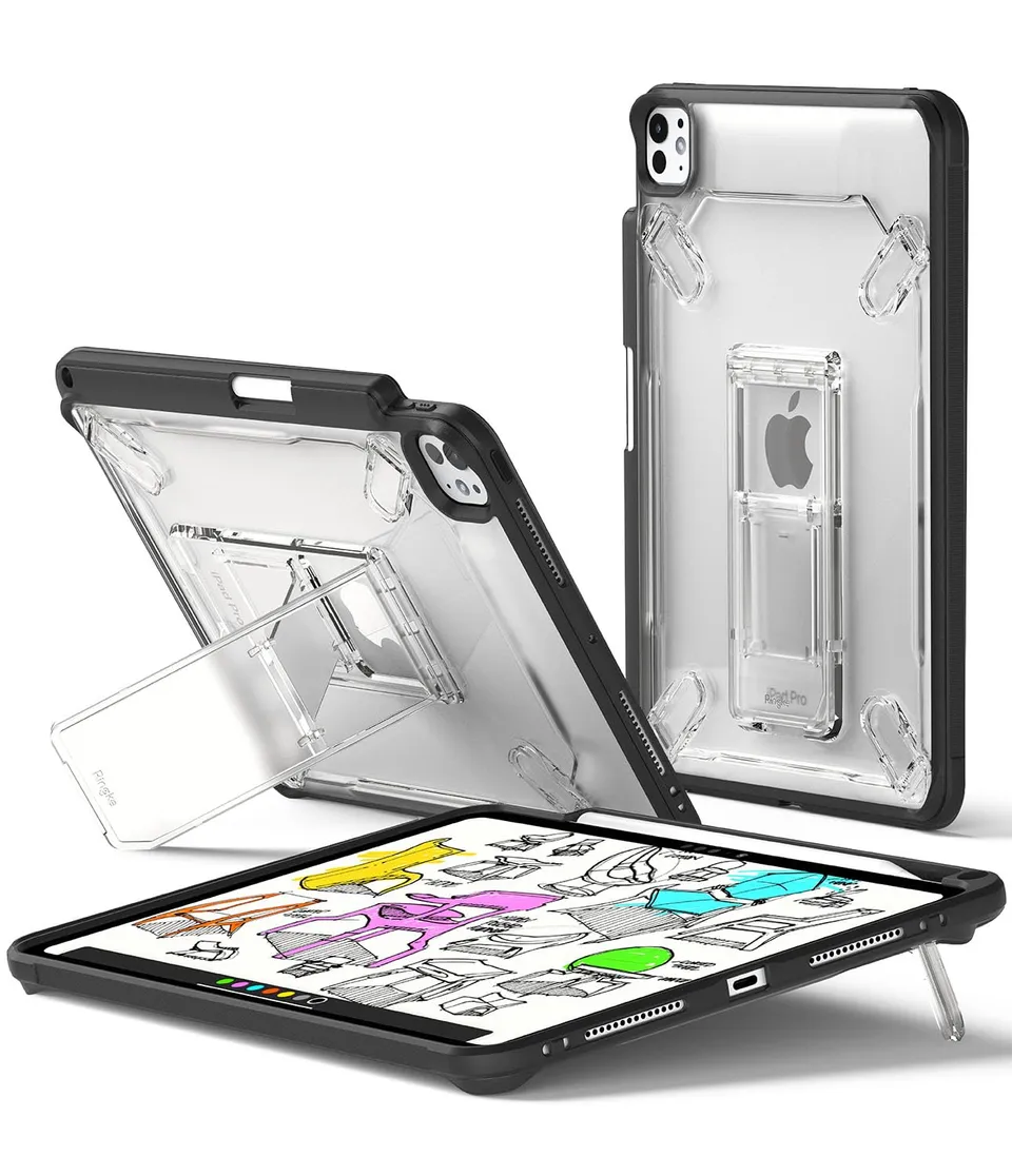 Ringke Fusion Sketch Stand Cover iPad Pro 11" M4 Nera Stand