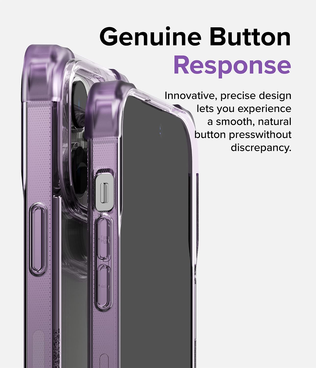 Ringke Fusion Bumper Cover iPhone 14 Pro Trasparente Viola