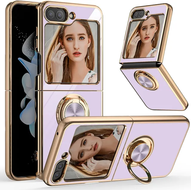 Redpepper Galaxy Cases Z Flip 5 cover anello stand bianca