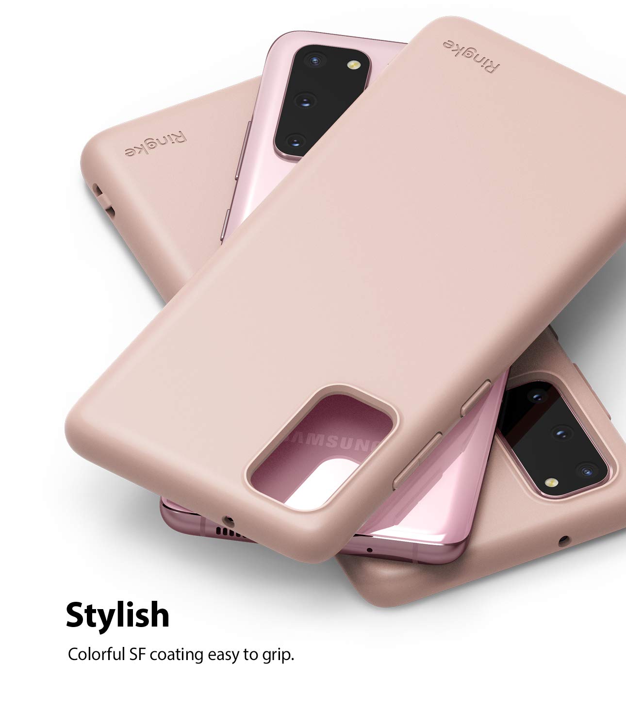 Ringke Air-S cover Galaxy S20 sottile pink sand TPU